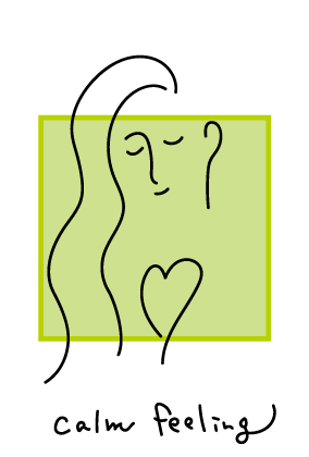 一筆書き風のイラスト「calm feeling」